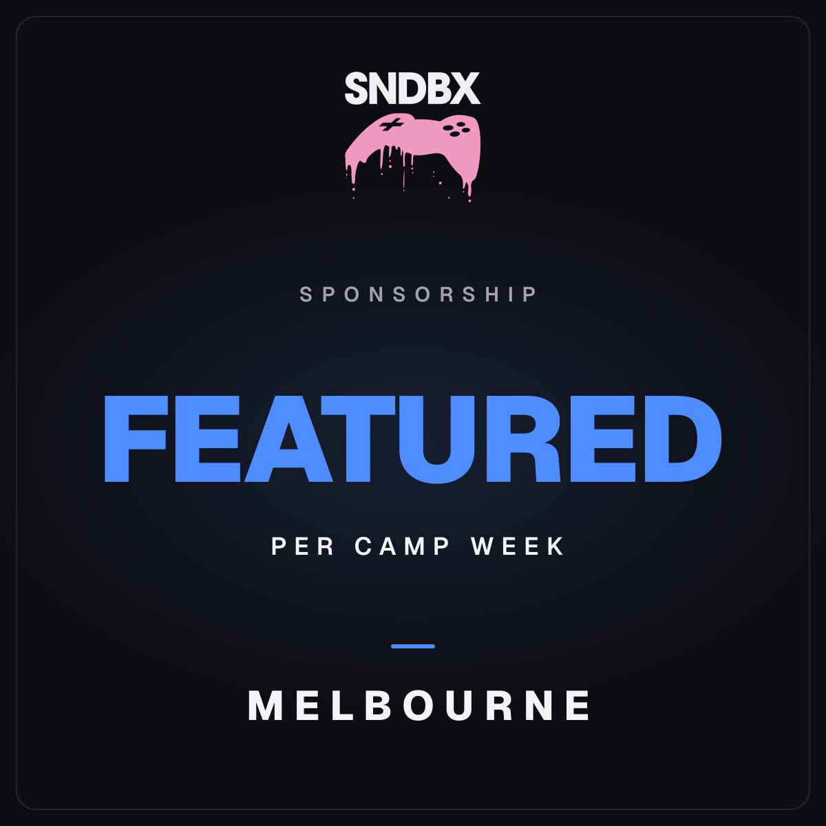 Featured Sponsorship - SNDBX Melbourne