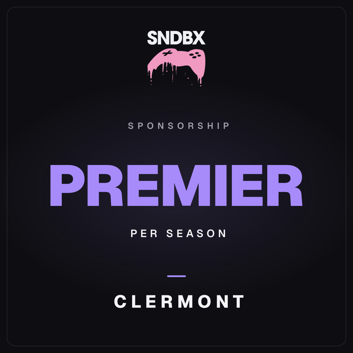Premier Sponsorship - SNDBX Clermont