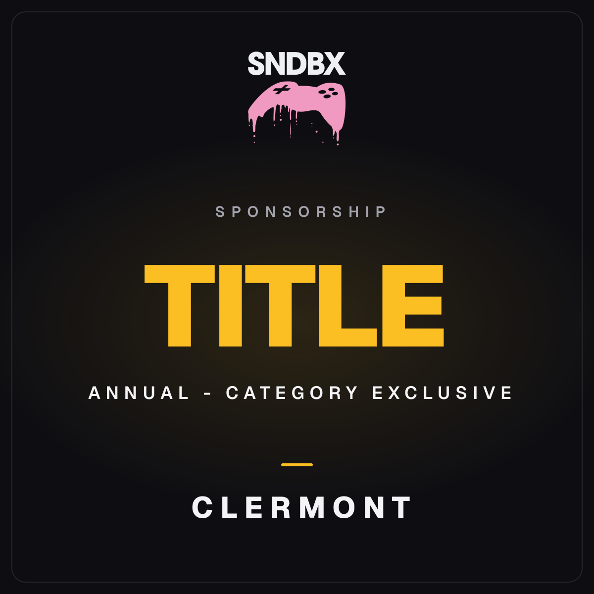 Title Sponsorship - SNDBX Clermont